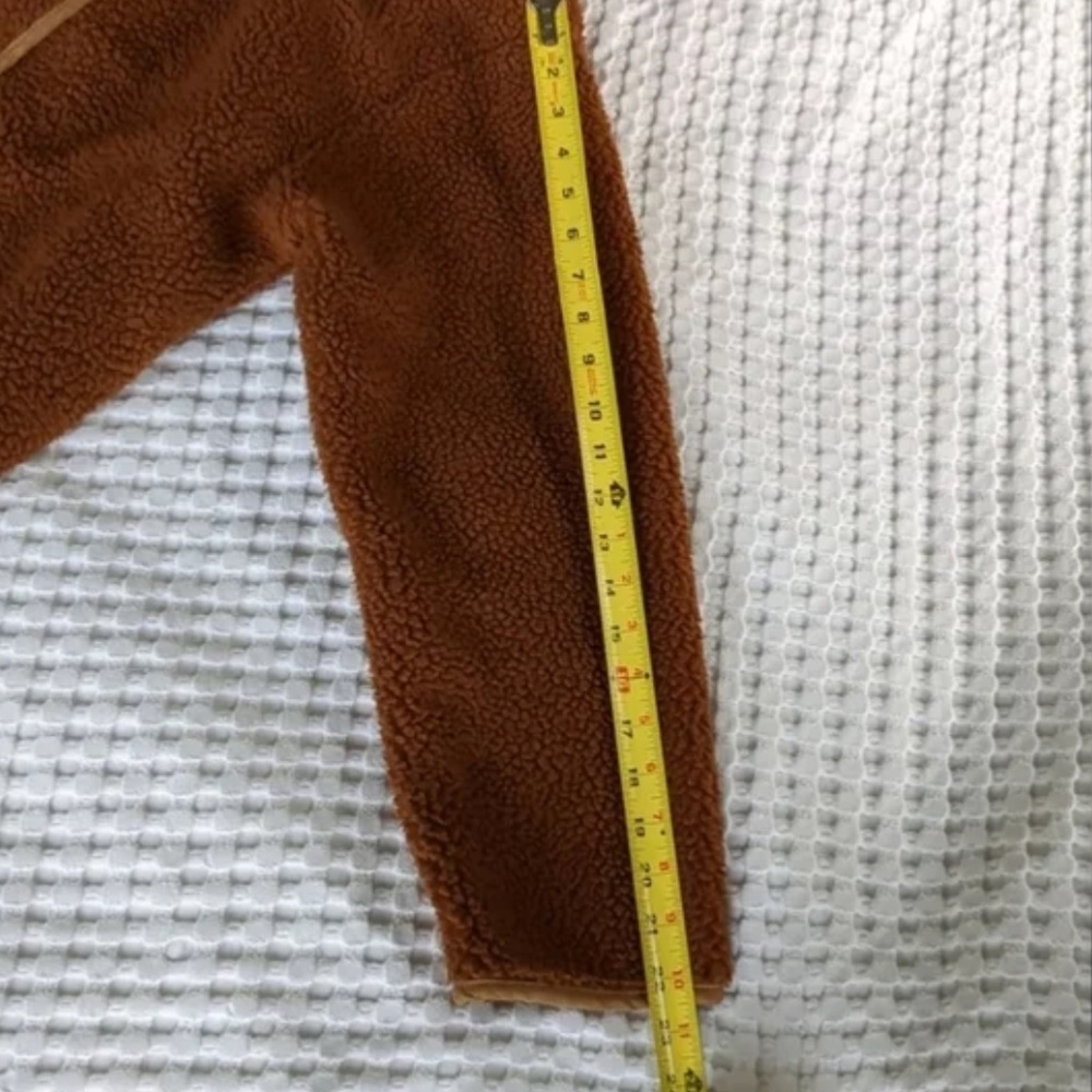 Lykke Wuulf Sherpa Ranch Jacket Driftwood Oversized Brown Button‎ Up Small - Picture 5 of 16